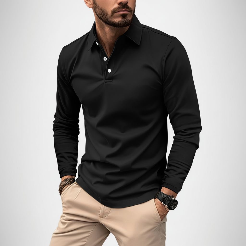 Langarm Polo Shirt Herren | Slim Fit & Bequem für den Alltag