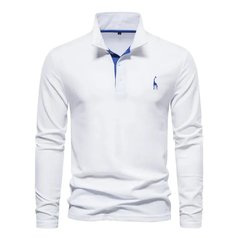 Langarm Poloshirt Herren | Polokragen & Kontrast-Details