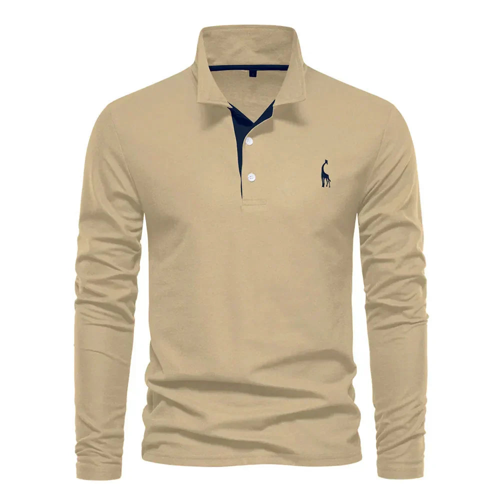 Langarm Poloshirt Herren | Polokragen & Kontrast-Details