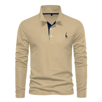 Langarm Poloshirt Herren | Polokragen & Kontrast-Details