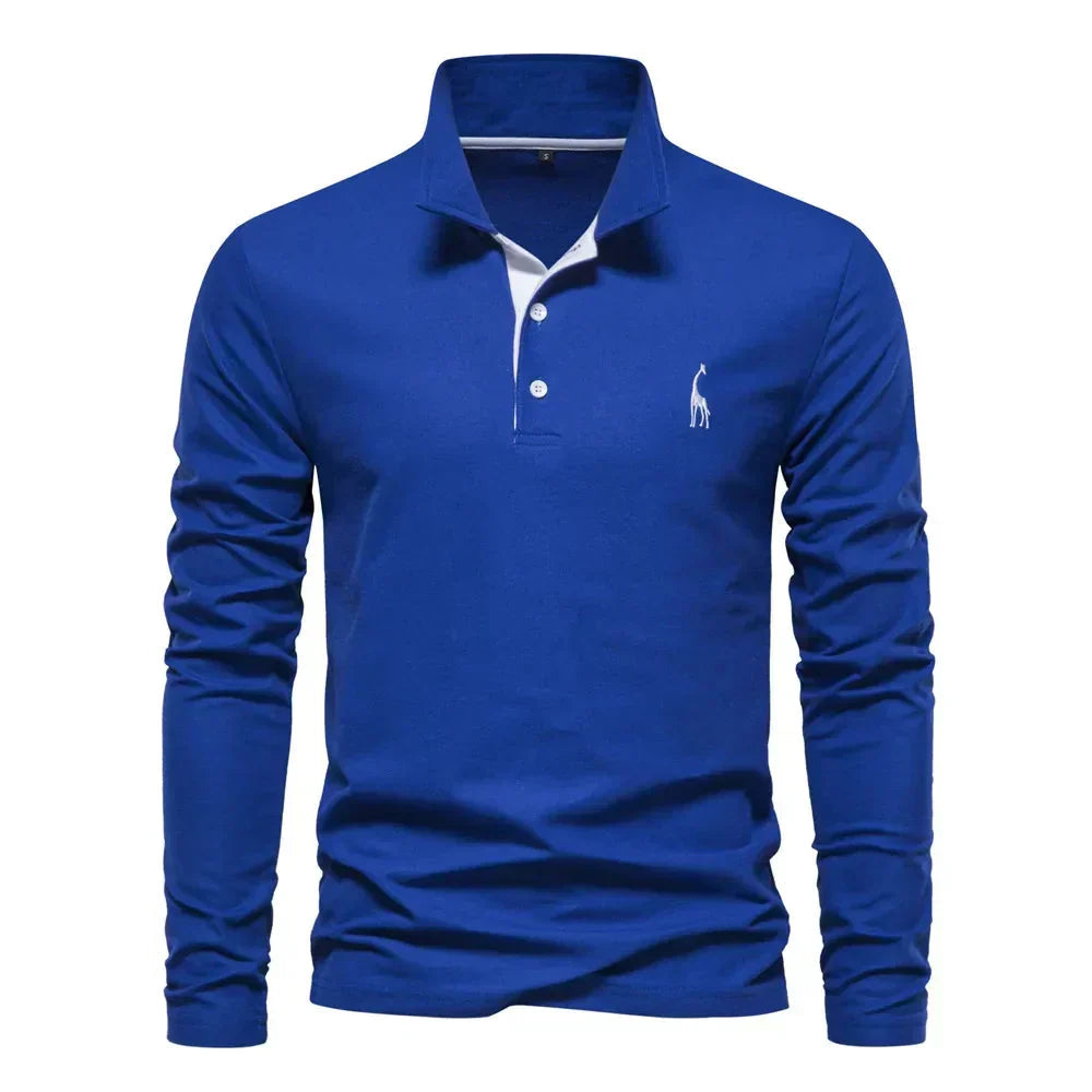 Langarm Poloshirt Herren | Polokragen & Kontrast-Details