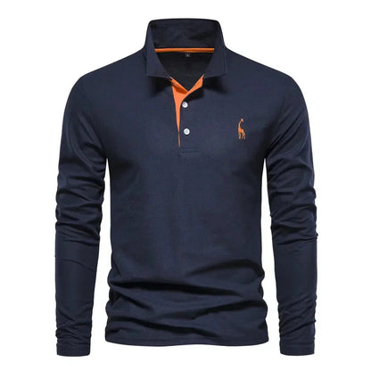 Langarm Poloshirt Herren | Polokragen & Kontrast-Details