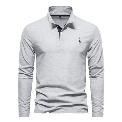 Langarm Poloshirt Herren | Polokragen & Kontrast-Details