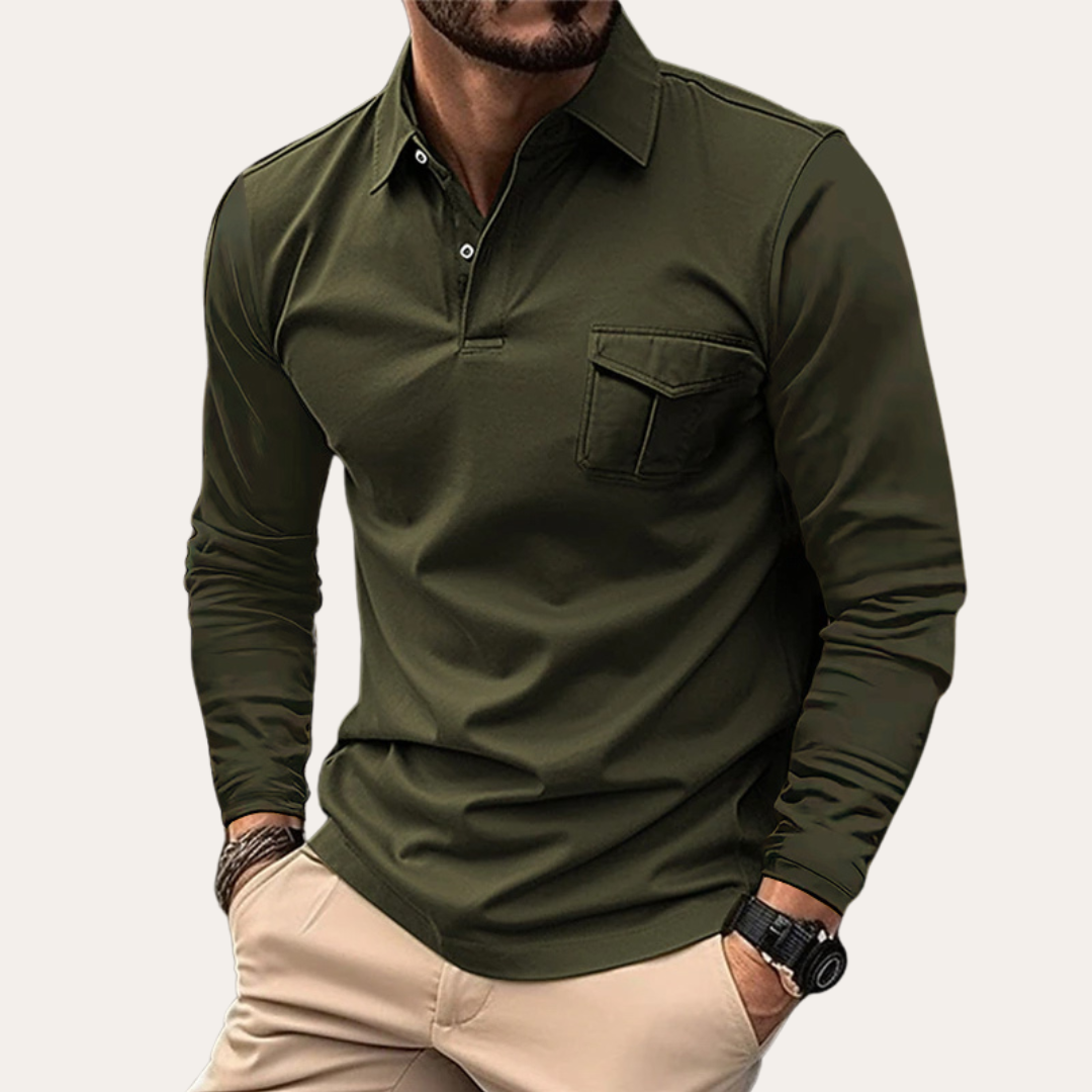 Langarm-Poloshirt für Herren | Zeitloses Design