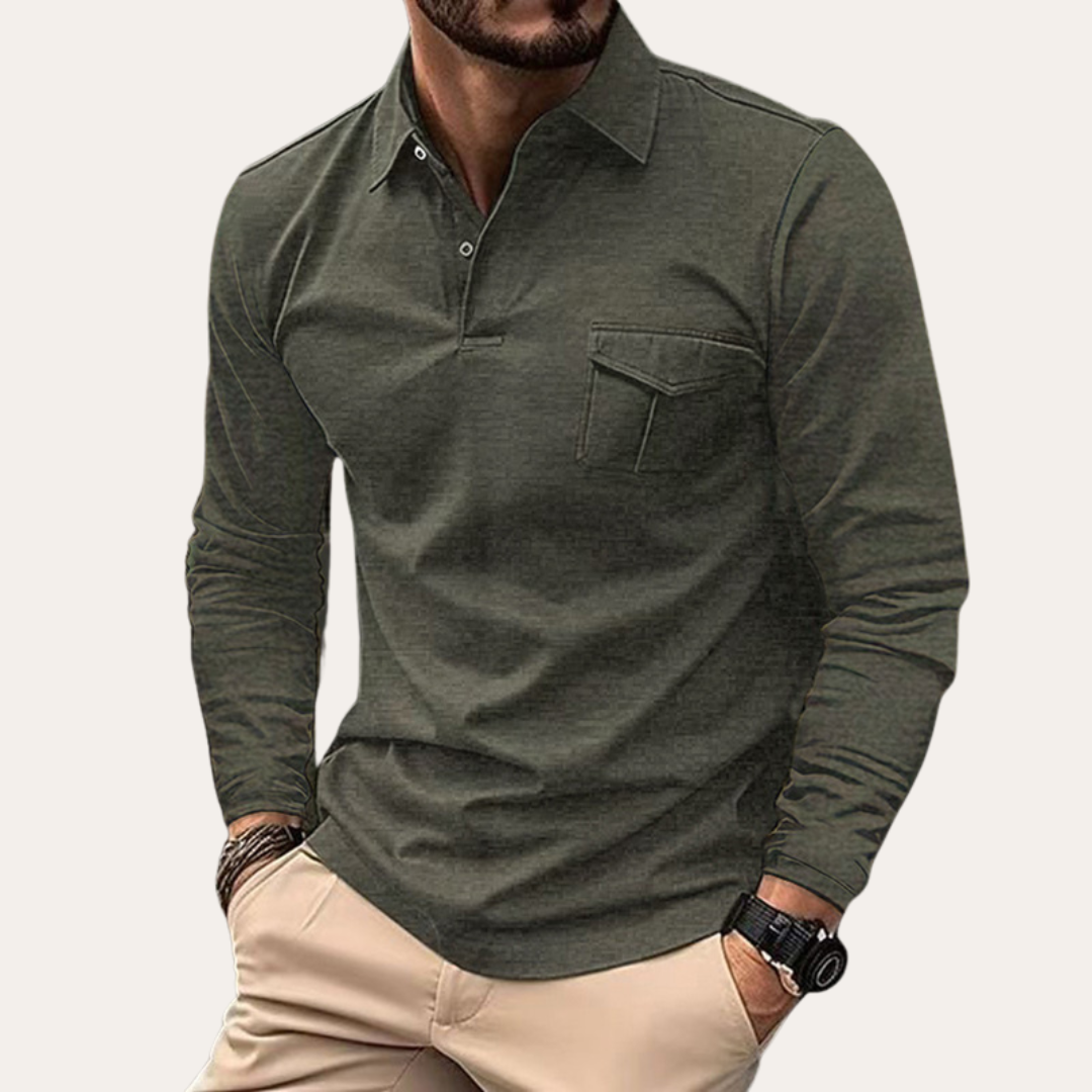 Langarm-Poloshirt für Herren | Zeitloses Design