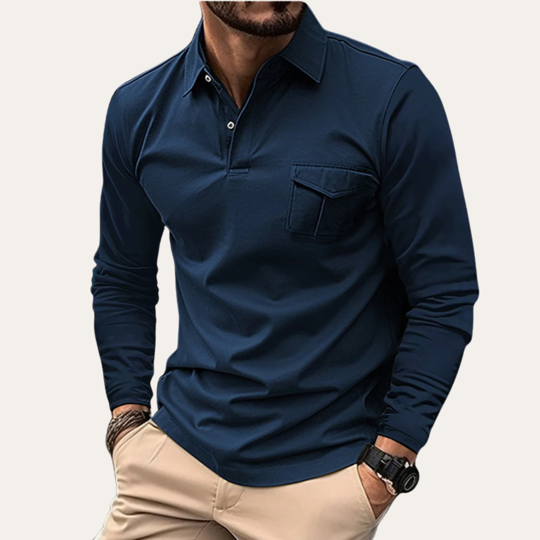 Langarm-Poloshirt für Herren | Zeitloses Design