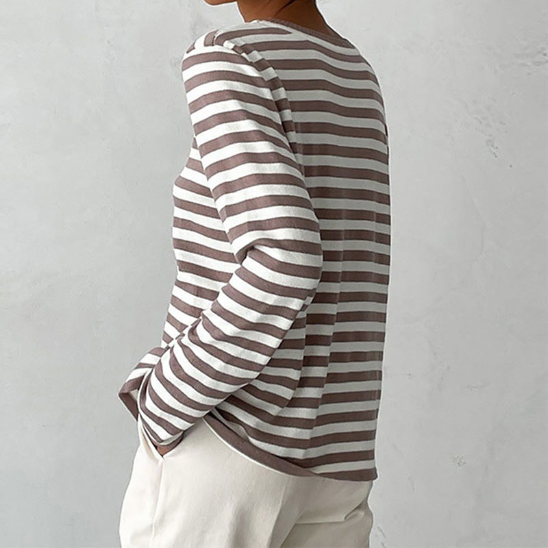Langarm Shirt Damen | Gestreift & Leicht für jeden Tag