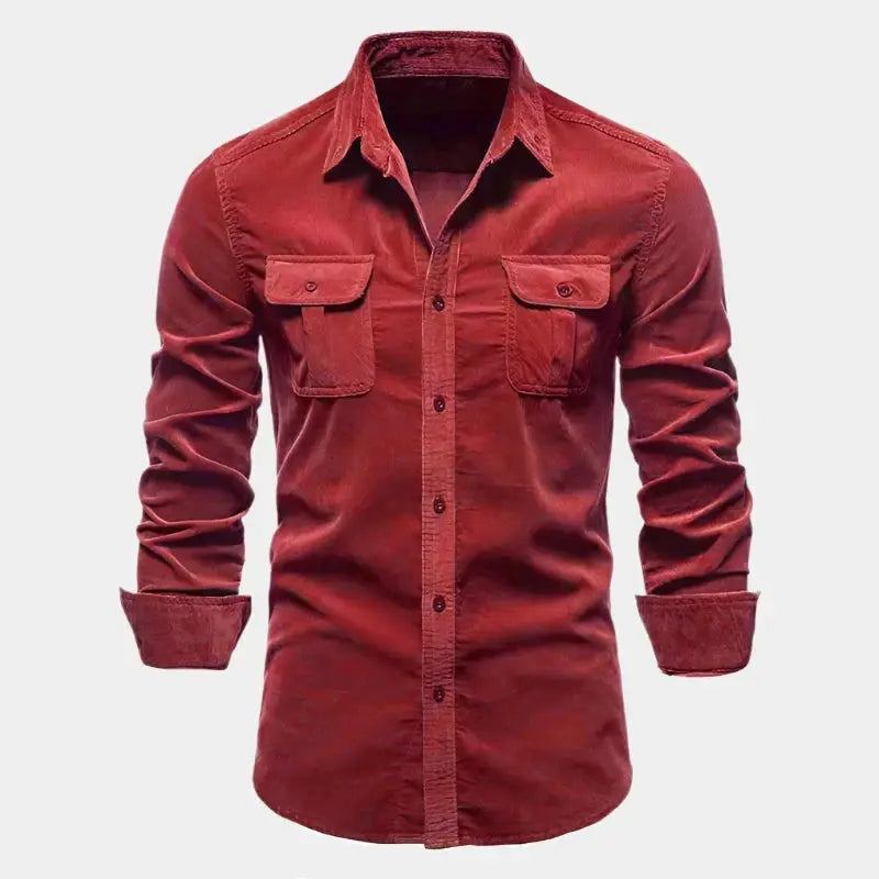 Langarmhemd für Herren, Cordstoff | Regular Fit