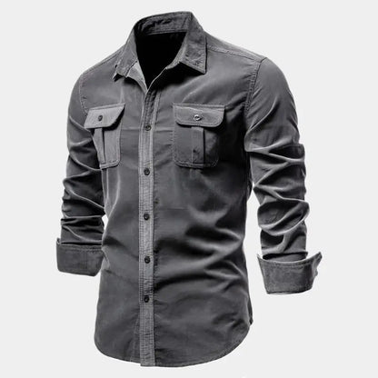 Langarmhemd für Herren, Cordstoff | Regular Fit