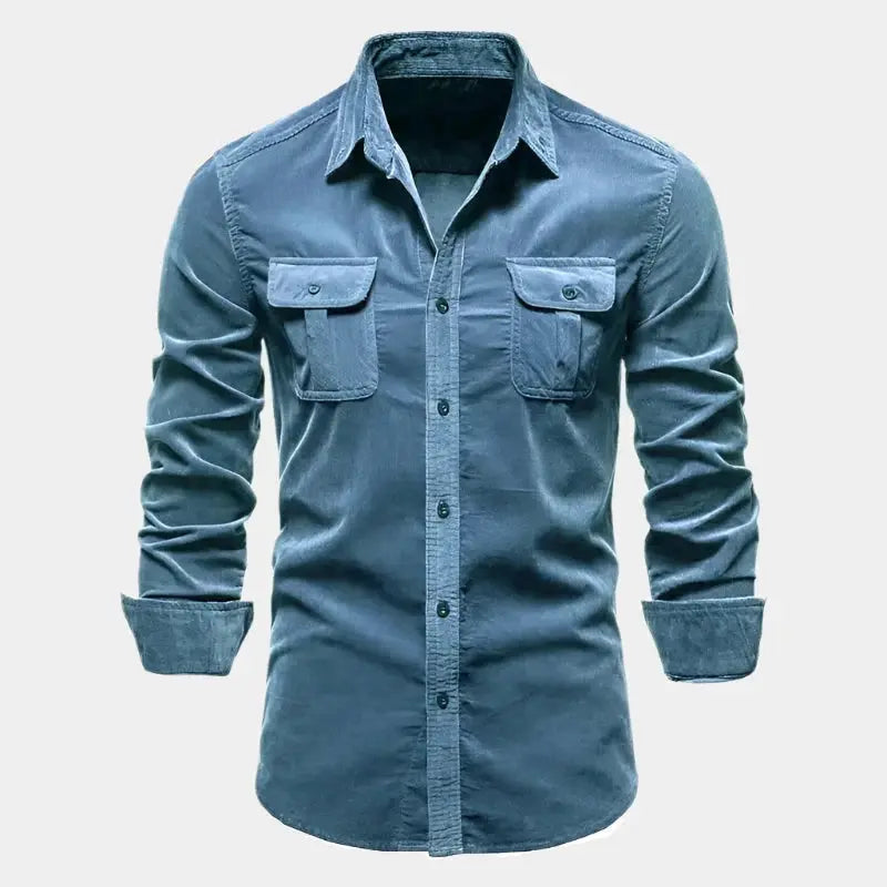 Langarmhemd für Herren, Cordstoff | Regular Fit