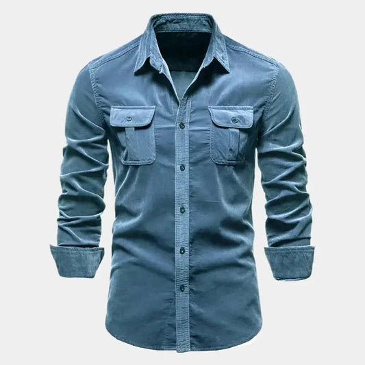 Langarmhemd für Herren, Cordstoff | Regular Fit