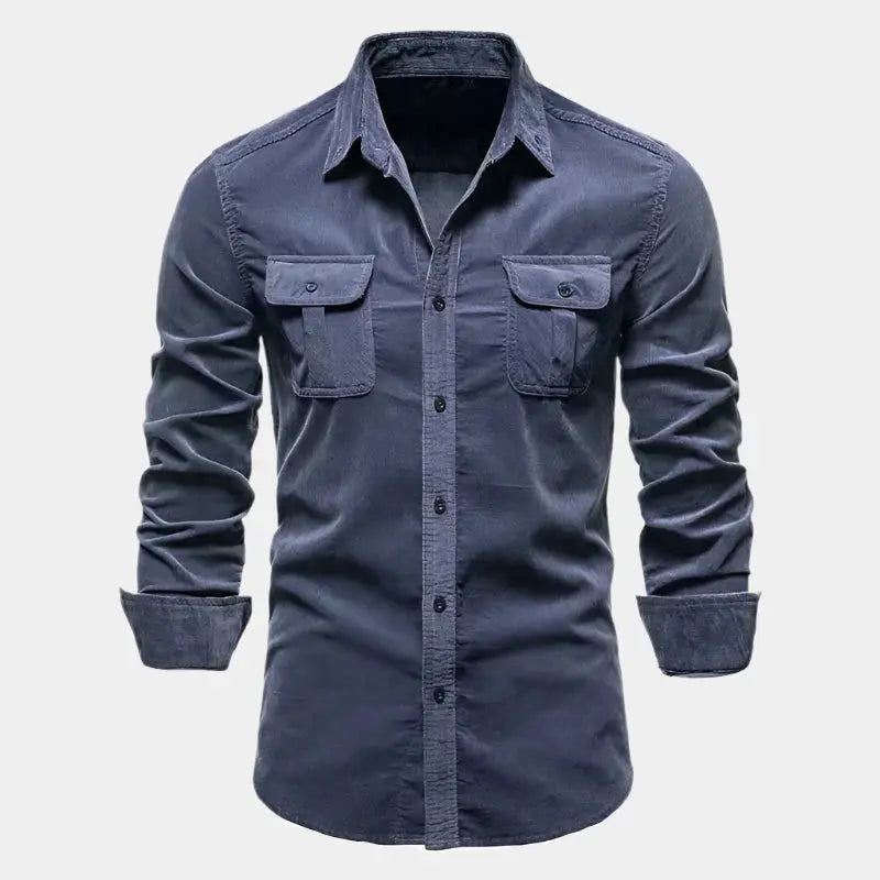 Langarmhemd für Herren, Cordstoff | Regular Fit
