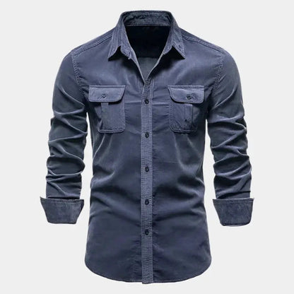 Langarmhemd für Herren, Cordstoff | Regular Fit