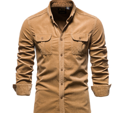 Langarmhemd für Herren, Cordstoff | Regular Fit