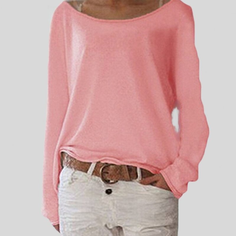 Langarmshirt Damen | Rundhals & Legerer Schnitt