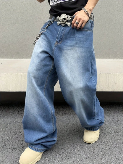 Lange Hosen Baggy-Jeans für Herren | Lockere Passform, Retro-Stil