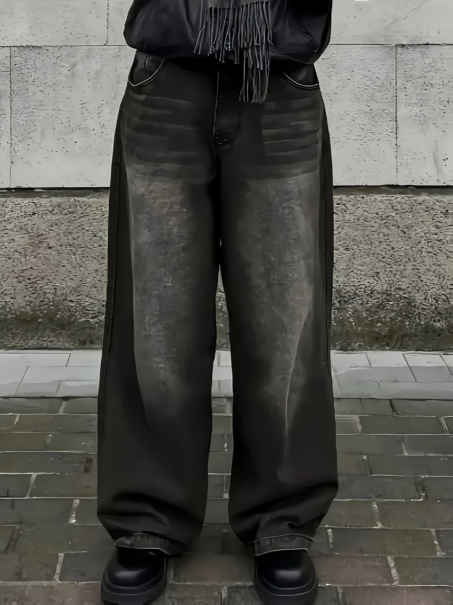 Lange Hosen Baggy-Jeans für Herren | Lockere Passform, Retro-Stil