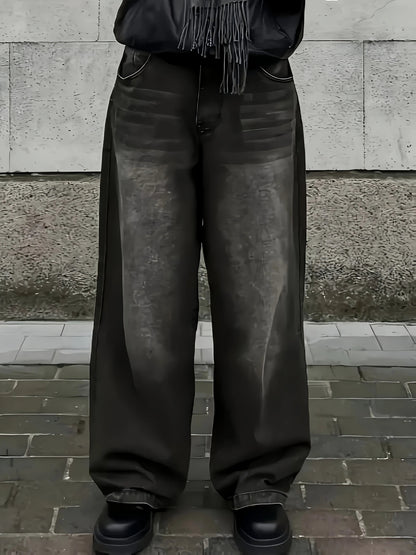 Lange Hosen Baggy-Jeans für Herren | Lockere Passform, Retro-Stil