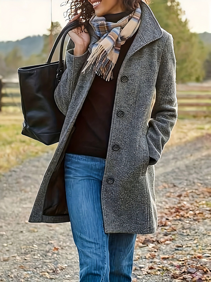Lange Damenjacke | Strukturierte Passform