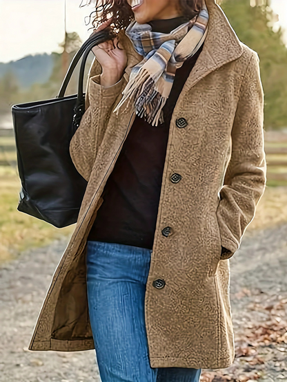 Lange Damenjacke | Strukturierte Passform
