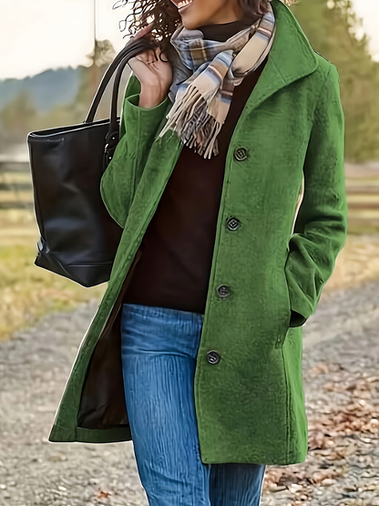 Lange Damenjacke | Strukturierte Passform