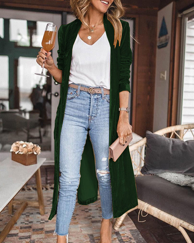 Winter Cardigan | Lange Strickjacke Mit Offenem Design