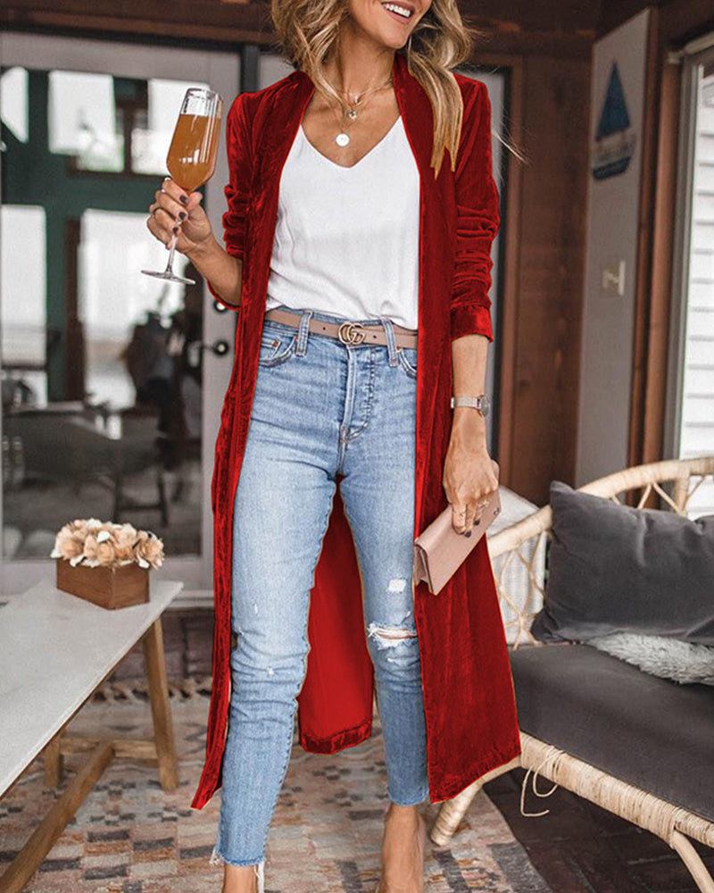Winter Cardigan | Lange Strickjacke Mit Offenem Design