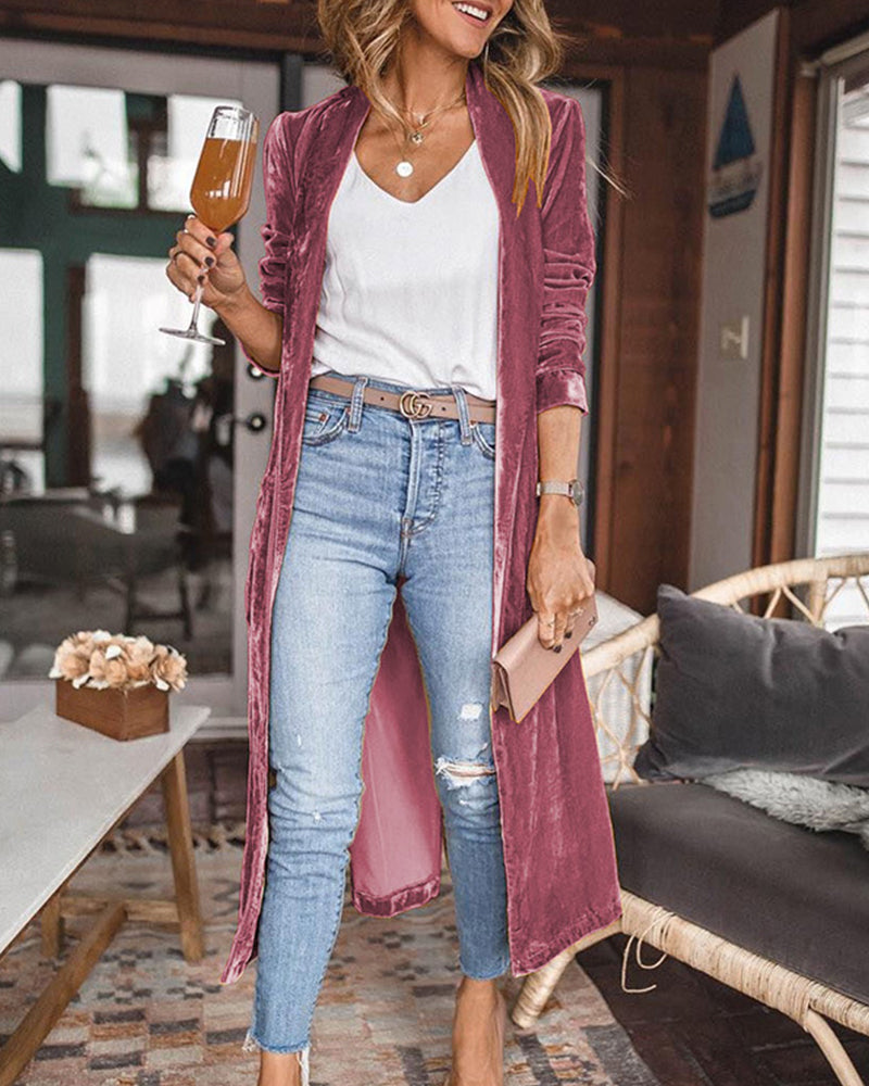 Winter Cardigan | Lange Strickjacke Mit Offenem Design