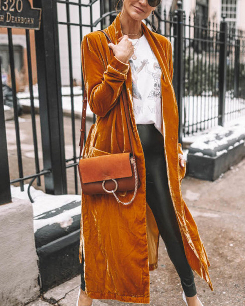 Winter Cardigan | Lange Strickjacke Mit Offenem Design