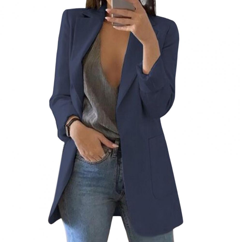 Blazer Jacke Damen Lang | Schlanke Silhouette 7