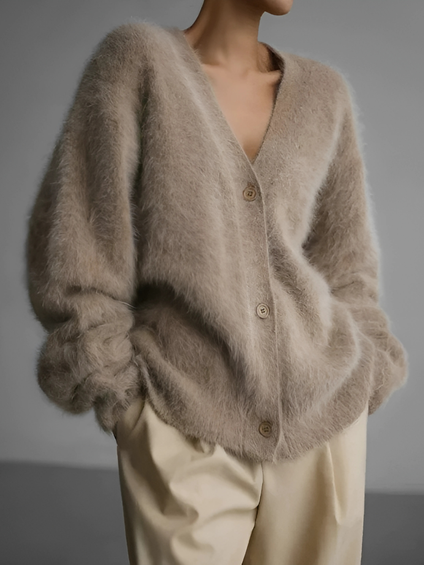 Langer Cardigan für Damen | Gestrickt, Regular Fit
