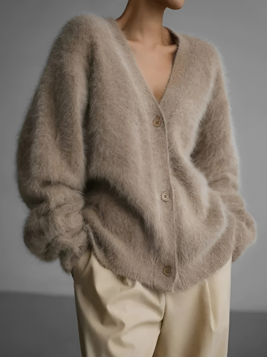 Langer Cardigan für Damen | Gestrickt, Regular Fit