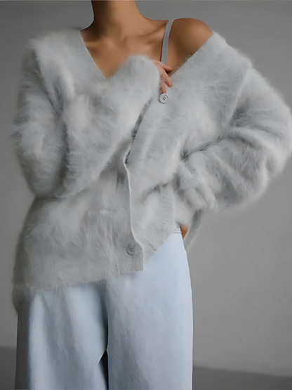 Langer Cardigan für Damen | Gestrickt, Regular Fit