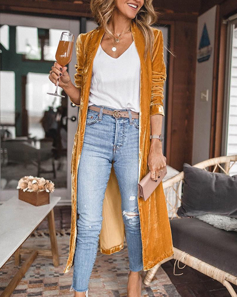 Langer Cardigan für Damen | Langarm