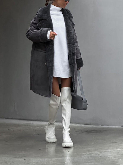 Langer Polarfleecemantel für Damen | Winter Essential