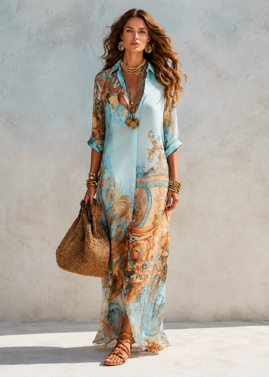 Larna | Mediterranes Hemdkleid 0