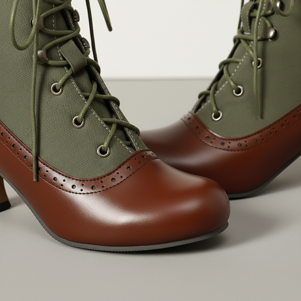 Damen Stiefeletten Schnürverschluss Schlank Geschnitten Schuhe 3