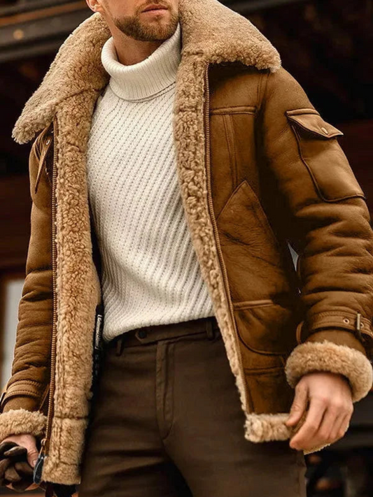 Lederjacke für Herren, Regular Fit | Winter