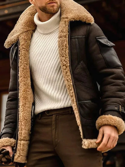 Lederjacke für Herren, Regular Fit | Winter