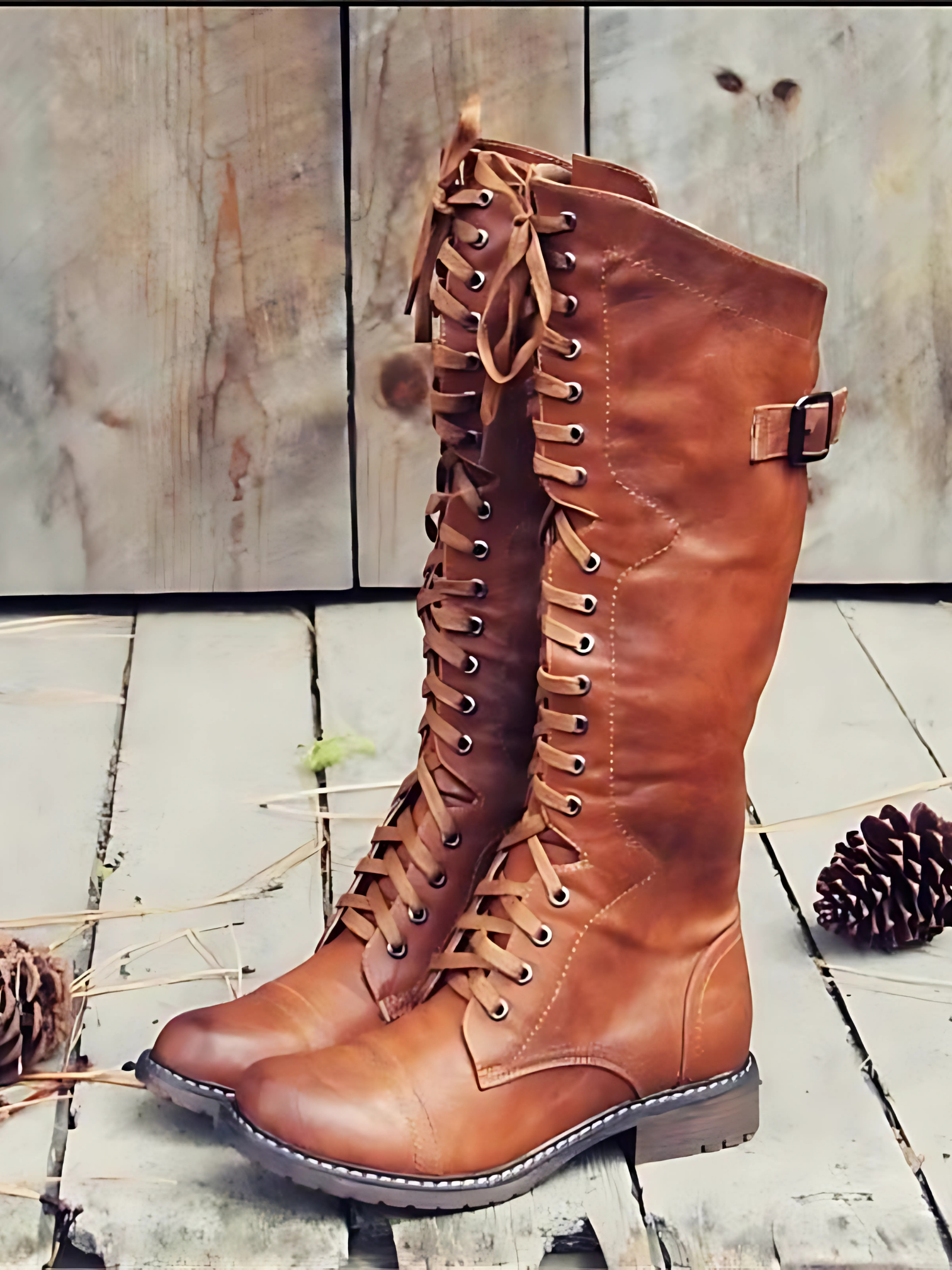 Lederstiefel | Schnürverschluss