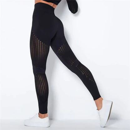 Leggings Damen Hoch Tailliert | Ausgeschnittene Details 1