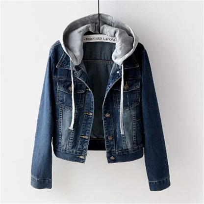 Lena – Kurz geschnittene Jeansjacke mit Kapuze 2