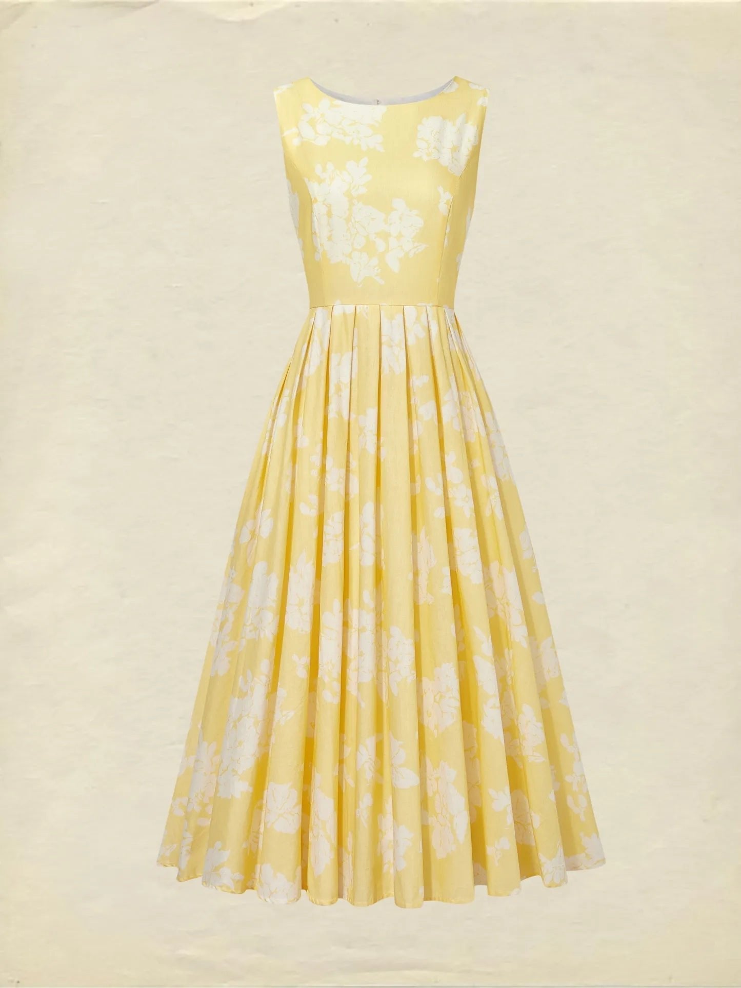 Midi Kleid Damen | Blumenmuster & Ausgestellter Rock
