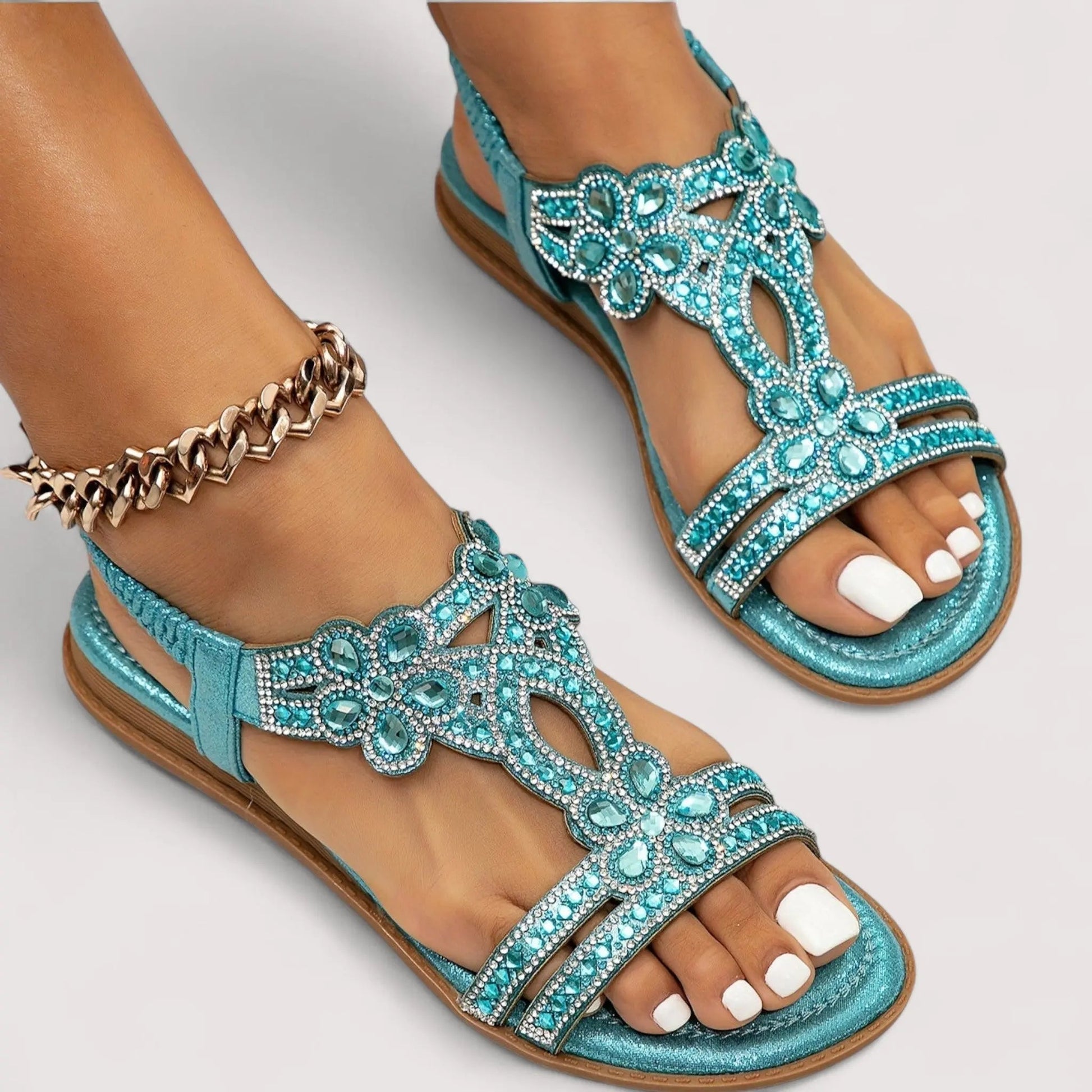 Sandalen Damen | Strass-Kristall & Glamouröser Sommerlook