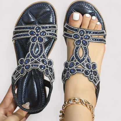 Sandalen Damen | Strass-Kristall & Glamouröser Sommerlook