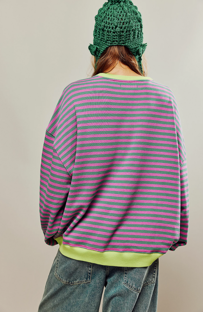 Lina – Gestreiftes Oversize Sweatshirt Damen 1