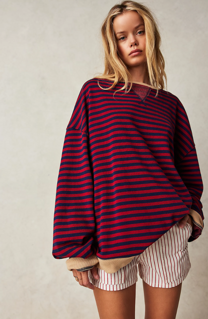 Lina – Gestreiftes Oversize Sweatshirt Damen 11