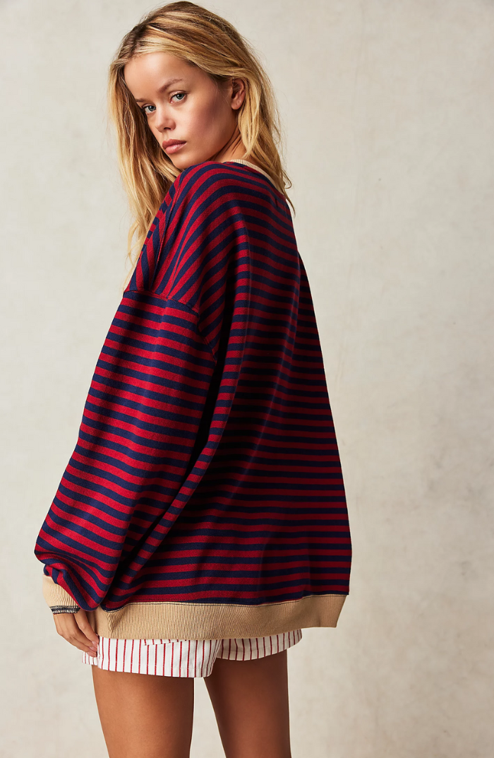 Lina – Gestreiftes Oversize Sweatshirt Damen 4