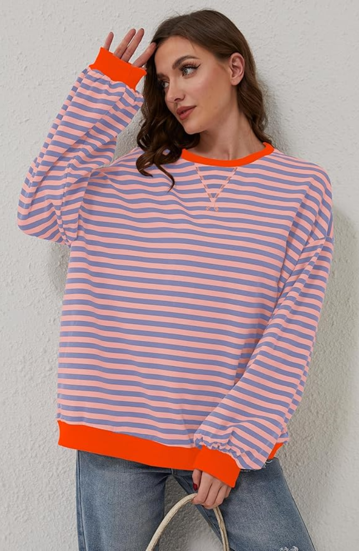 Lina – Gestreiftes Oversize Sweatshirt Damen 5