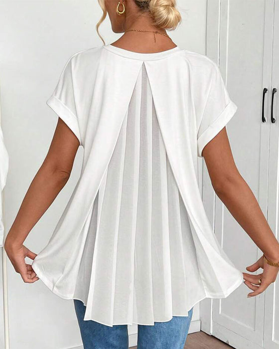 Top Damen | Elegant & Einzigartig mit Plissee-Rücken